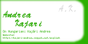 andrea kajari business card