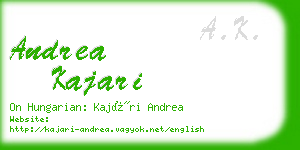 andrea kajari business card